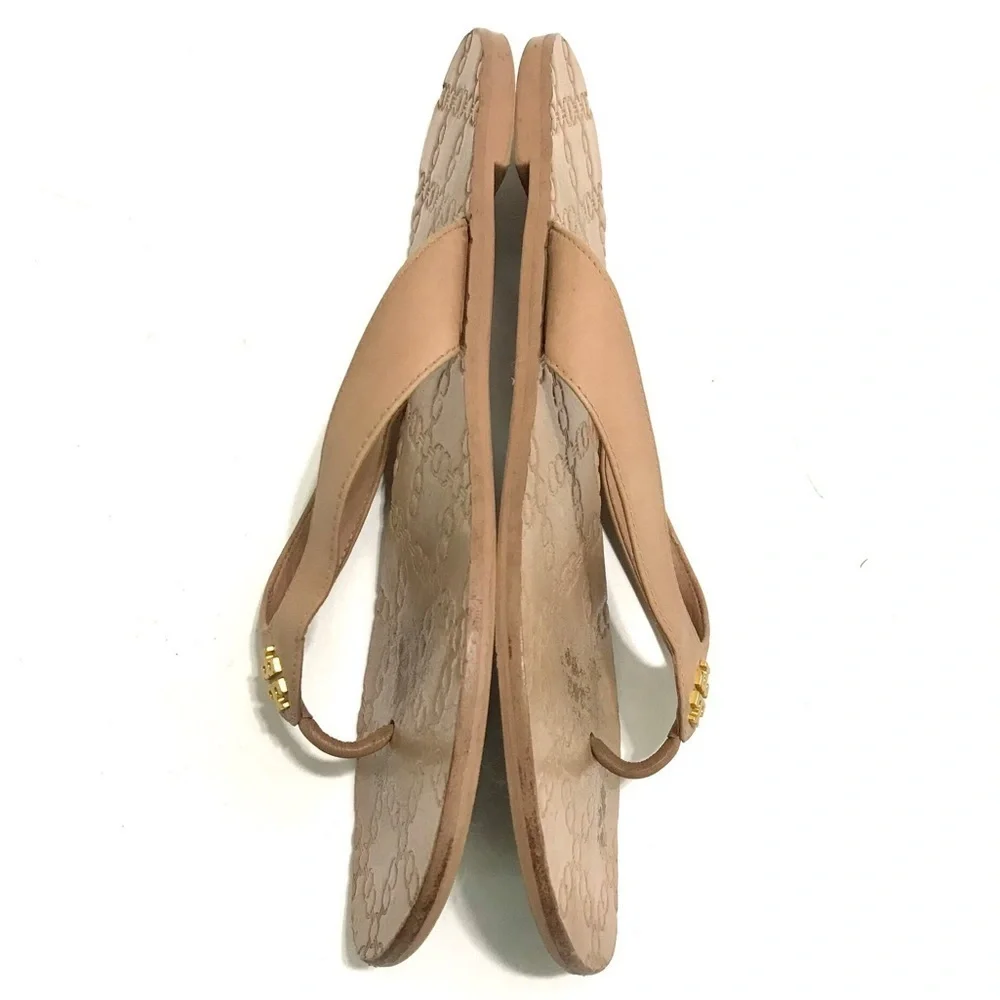 Tory Burch Leather Monroe Sandals in Blush Tan Size 9.5